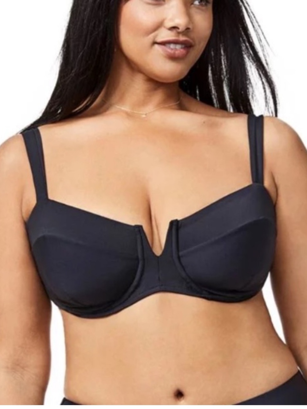 NWT MaxSwim Sasha Bikini Top in black. Sz 32/34D